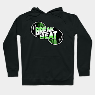 BREAKBEAT  - Retro Vinyl (Green) Hoodie